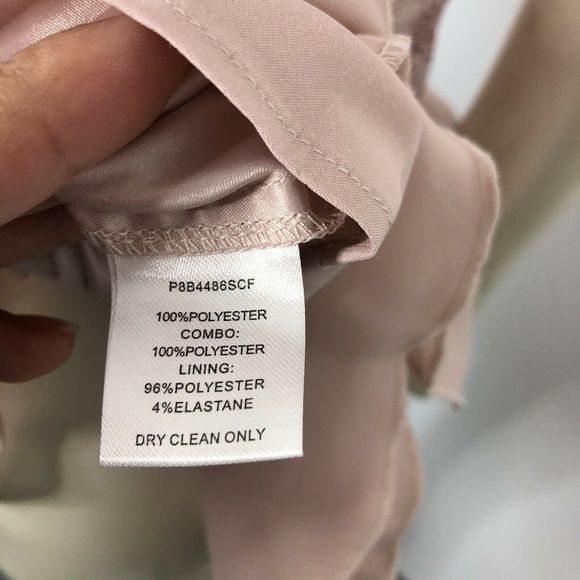 PARKER Gabriel Mini Dress In Pearl Blush Ruffle 6 - Picture 9 of 10